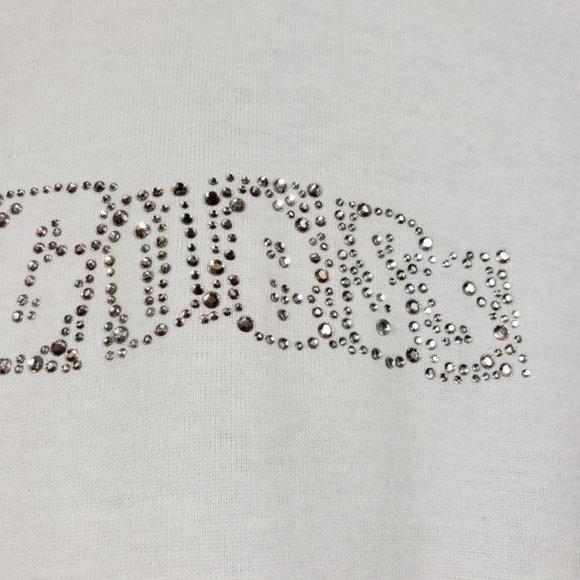 Guess NWT jeweled logo short sleeve shirt girl's size L/XL - Picture 4 of 8